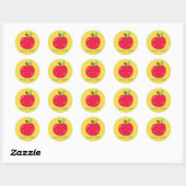 Red Apple Teacher Rewards Ronde Sticker (Vel)