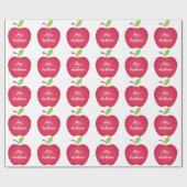 Red Apple Teacher's Gepersonaliseerd Cadeaupapier (Vlak)