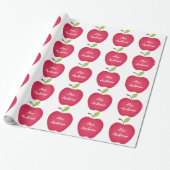 Red Apple Teacher's Gepersonaliseerd Cadeaupapier (Uitgerold)