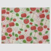 Red Apple Tissue Paper, Cute Apple Print Tissuepapier (Voorkant)