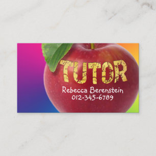 Red Apple Tutor Rood Blauw Visitekaartje