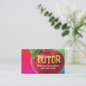 Red Apple Tutor Rood Roze Visitekaartje (Staand voorkant)