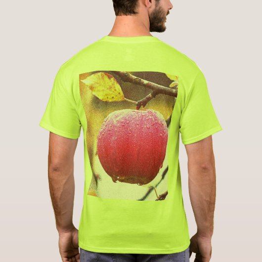 "Red Apple" verkuilt foto. Bestel nu T-shirt (Achterkant)