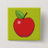 Red Apple Vierkante Button 5,1 Cm (Voorkant)