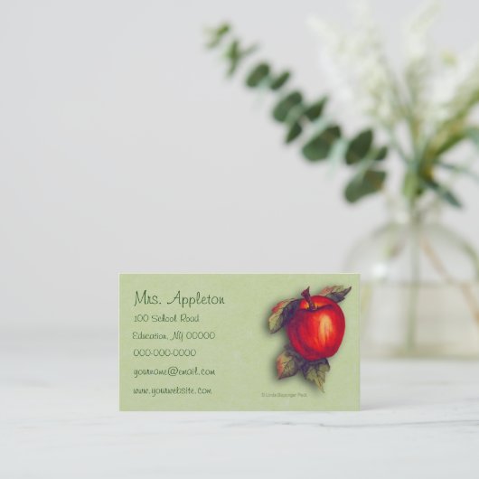 Red Apple Visitekaartje (Staand voorkant)