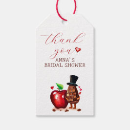 Red Apple vrijgezellenfeest dank u label Cadeaulabel