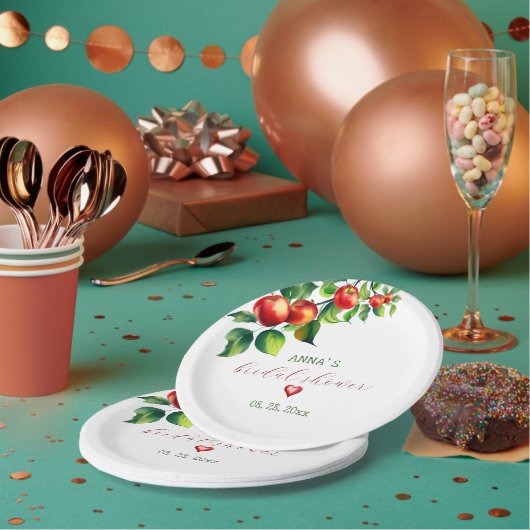 Red Apple Vrijgezellenfeest Papieren Bordje (Multi)