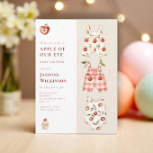 Red Apple Waterverf Baby shower Uitnodiging