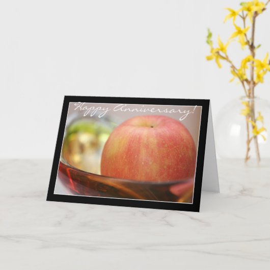 Red Apple Wenskaart Kaart (Gele Bloem)