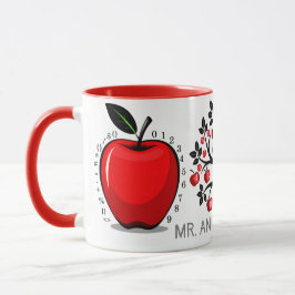 Red Apple Wiskunde Tree Mok