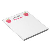 Red Apples a Note of Teacher Personated Notitieblok (Schuin)