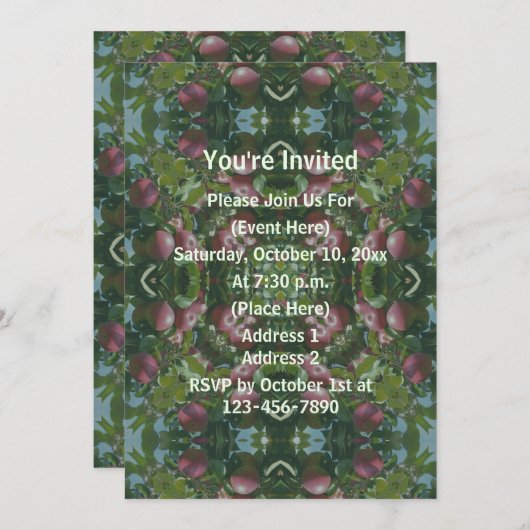 Red Apples Abstracte Partij Kaart (Voorkant / Achterkant)