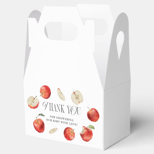 Red Apples Baby shower Bedankdoosjes (Geopend)