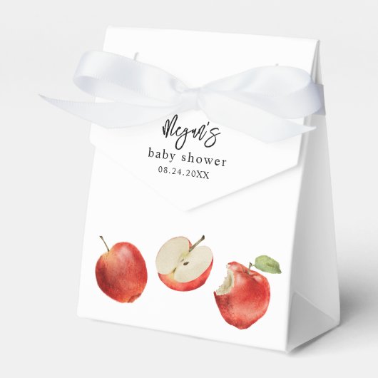 Red Apples Baby shower Favoriete Boxen Bedankdoosjes (Voorkant Zijde)