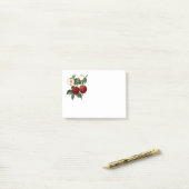Red Apples Botanical Teacher Name 4x3 Post-it® Notes (Op bureau)