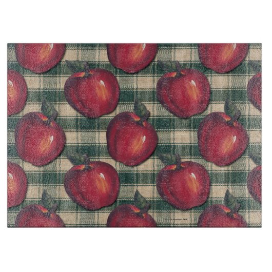 Red Apples Green Pset Snijplank (Voorkant)