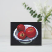 RED APPLES IN OIL PASTEL ART BRIEFKAART (Staand voorkant)