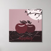 Red Apples Kitchen Square Wall Hanging Canvas Afdruk (Voorkant)