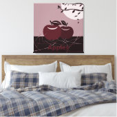 Red Apples Kitchen Square Wall Hanging Canvas Afdruk (Insitu (Slaapkamer))