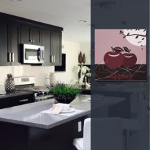 Red Apples Kitchen Square Wall Hanging