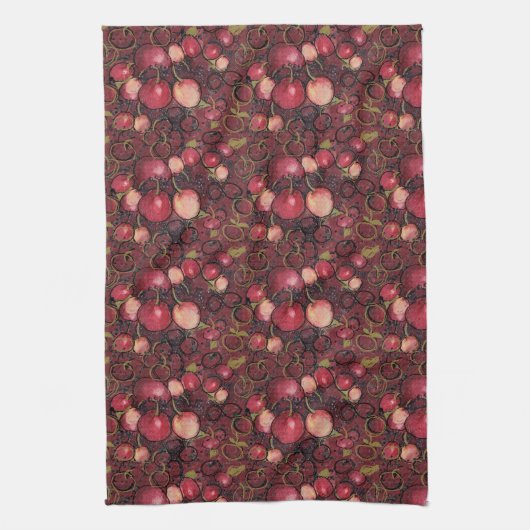 Red Apples Kitchen Towel Theedoek (Verticaal)