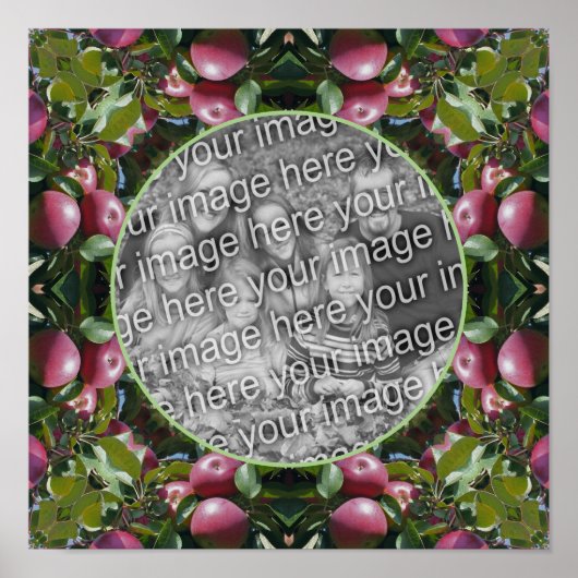 Red Apples Natuur Art Lijst Creëer Uw eigen foto Poster (Voorkant)