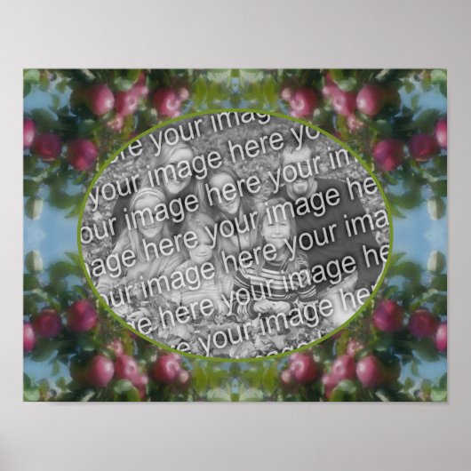 Red Apples on Tree Lijst Voeg je foto toe Poster (Voorkant)