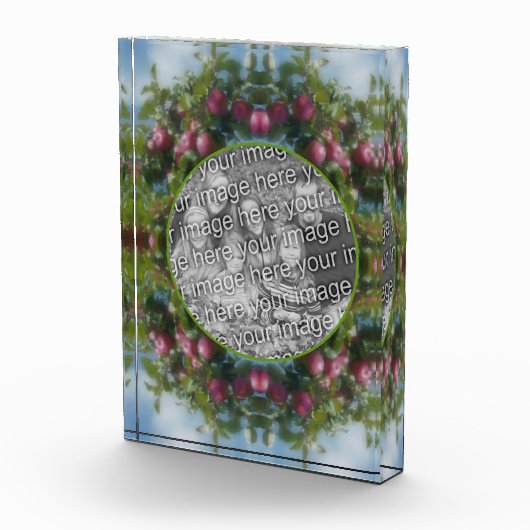 Red Apples on Tree Painting Lijst Voeg uw Fotoblokken (Rechts)