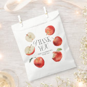 Red Apples Rustic Baby shower Bedankzakje (Geknipt)