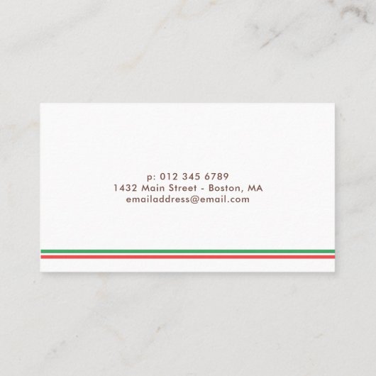 Red Apples schoolleraar Visitekaartje (Achterkant)