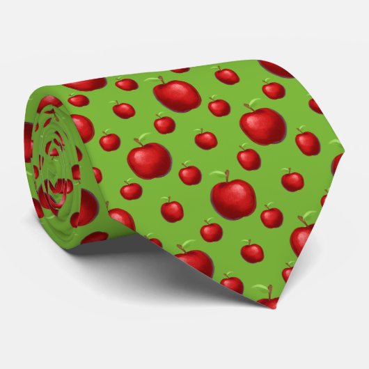 Red Apples Tie Stropdas (Opgerold)