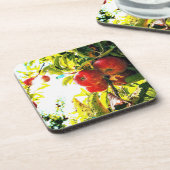 "Red Apples Tree on Sunny Day" Kute Photo. Bestel Bier Onderzetter (Linkerzijde)