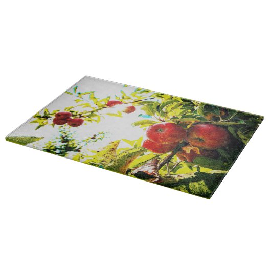 "Red Apples Tree on Sunny Day" Kute Photo. Bestel Snijplank (Hoek)