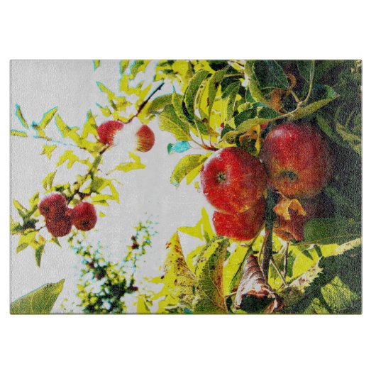 "Red Apples Tree on Sunny Day" Kute Photo. Bestel Snijplank (Voorkant)