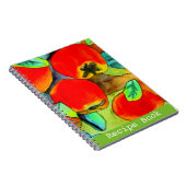 Red Apples waterverf originele kunst Recipbook boo Notitieboek (Rechterzijde)