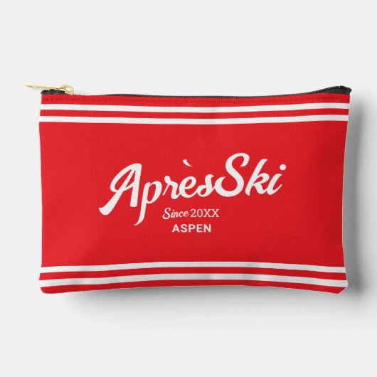  Red Apres Ski Custom Ski Resort & Jaar Etui (Voorkant)