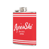  Red Apres Ski Custom Ski Resort & Jaar Heupfles (Links)