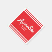  Red Apres Ski Custom Ski Resort Party Servet (Hoek)