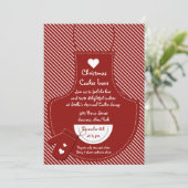 Red Apron Cookie Exchange Party Kaart (Staand voorkant)
