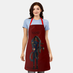 Red Apron met details Chinees nieuw Schort