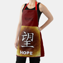 Red Apron met details Chinees nieuw Schort