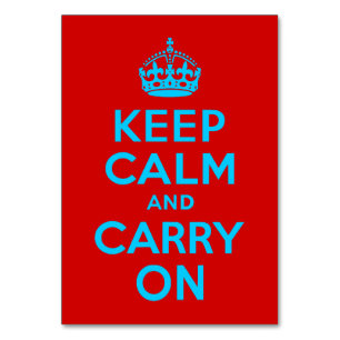 Red Aqua Blijf kalm en ga verder Kaart