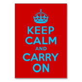 Red Aqua Blijf kalm en ga verder Kaart (Voorkant)