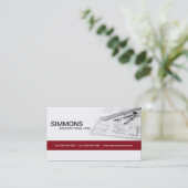 Red Architecture Blue Print Visitekaartje (Staand voorkant)