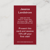 Red Architecture Blue Print Visitekaartje (Achterkant)