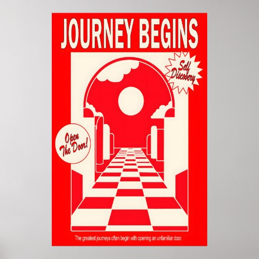 Red Archway Art Print Journey Begins (Voorkant)