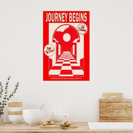 Red Archway Art Print Journey Begins (Keuken)