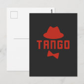 Red Argentine Tango Fedora Pet en Bowtie Briefkaart (Voorkant / Achterkant)