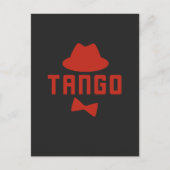 Red Argentine Tango Fedora Pet en Bowtie Briefkaart (Voorkant)