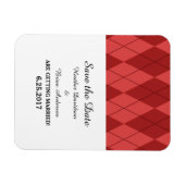 Red Argyle bespaart de datum Flexi Magnet Magneet (Horizontaal)